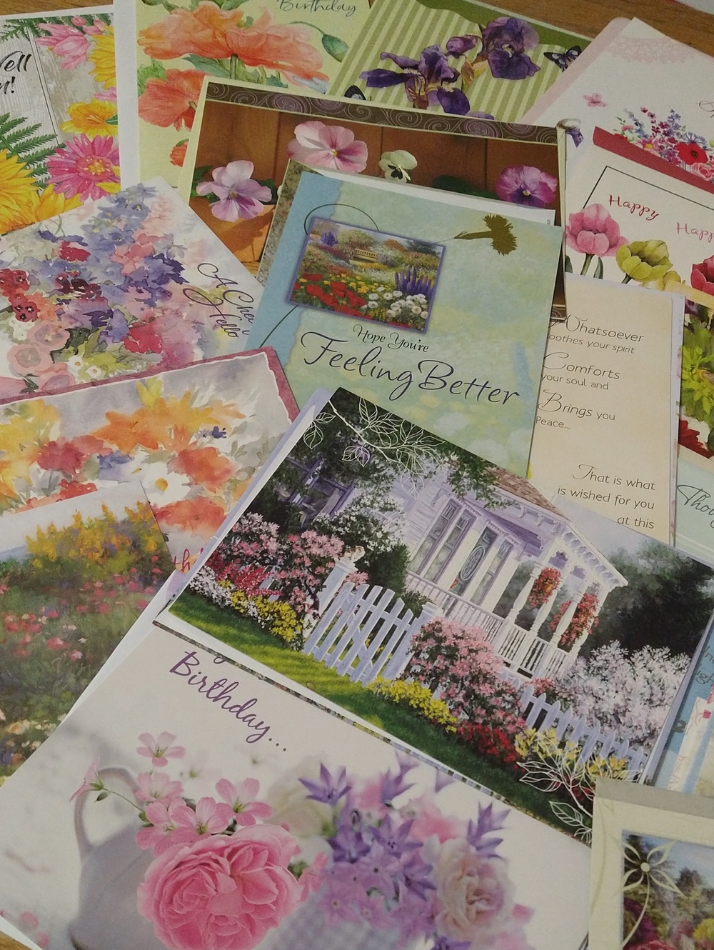 Assorted Floral Greeting Cards - Multicolor